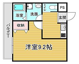 阪急京都本線 西京極駅 徒歩13分の賃貸マンション 3階1Kの間取り