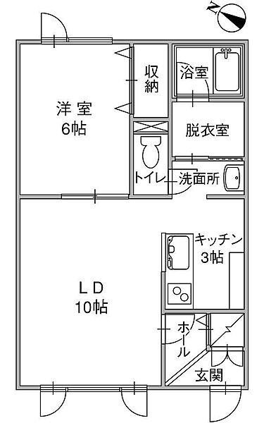 サクセスII 102｜北海道釧路市新栄町(賃貸アパート1LDK・1階・44.71㎡)の写真 その2