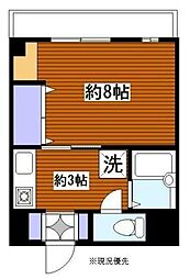 グレイス大倉山 1階1Kの間取り