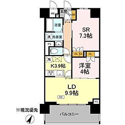 リーラ横浜川和町 1SLDKの間取図画像