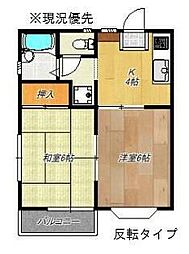 パールハイツ日吉 2Kの間取図画像