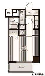 レジディア新横浜 1Kの間取図画像