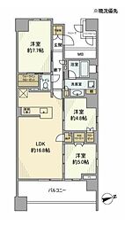 プラウドシティ日吉レジデンス3 3LDKの間取図画像