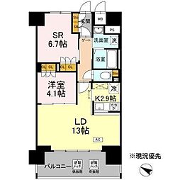 リーラ横浜川和町 1SLDKの間取図画像