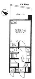 イストアール 1Kの間取図画像