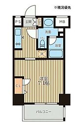 レジディア新横浜 1Kの間取図画像