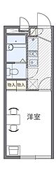 レオパレス高蘭 1Kの間取図画像