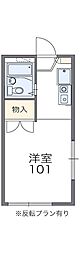 レオパレスアムール1 1Kの間取図画像