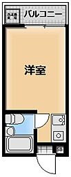 ヒューチャーハイム昭島 ワンルームの間取図画像