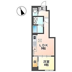 西武拝島線 武蔵砂川駅 バス14分 長円寺（東京都）下車 徒歩3分の賃貸アパート 1階1LDKの間取り