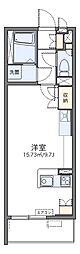 多摩都市モノレール 砂川七番駅 徒歩9分の賃貸マンション 1階ワンルームの間取り
