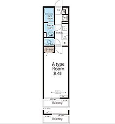 西武拝島線 武蔵砂川駅 徒歩9分の賃貸アパート 3階1Kの間取り