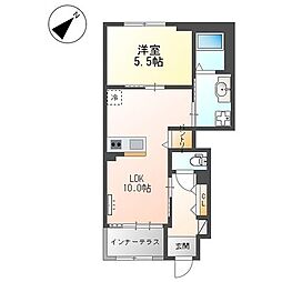 JR八高線 箱根ケ崎駅 バス6分 岸下車 徒歩3分の賃貸アパート 1階1LDKの間取り