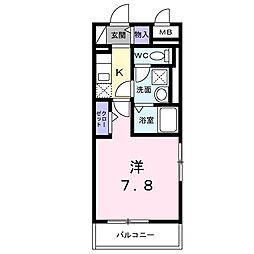 JR南武線 谷保駅 徒歩3分の賃貸アパート 2階1Kの間取り