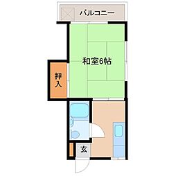 JR中央本線 日野駅 徒歩7分の賃貸アパート 2階1Kの間取り