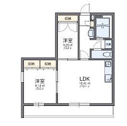 JR横浜線 相原駅 バス4分 原宿公園西下車 徒歩5分の賃貸アパート 2階1SLDKの間取り