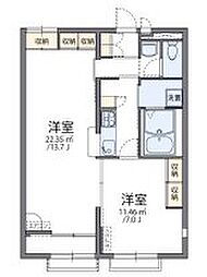 JR中央本線 八王子駅 バス25分 諏訪中央下車 徒歩1分の賃貸アパート 2階1LDKの間取り