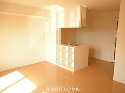 JR青梅線 昭島駅 徒歩16分の賃貸アパート 2階1LDKのリビング/ダイニング