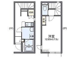 京王線 南平駅 徒歩2分の賃貸アパート 1階1Kの間取り