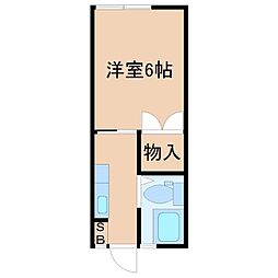 JR八高線 北八王子駅 徒歩14分の賃貸アパート 2階1Kの間取り