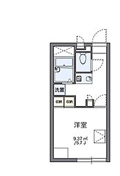京王相模原線 多摩境駅 徒歩24分の賃貸マンション 1階1Kの間取り