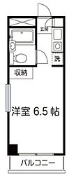 JR中央本線 八王子駅 徒歩7分の賃貸マンション 8階1Kの間取り
