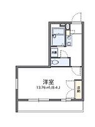 JR青梅線 拝島駅 徒歩9分の賃貸アパート 2階1Kの間取り
