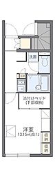 レオパレス純3 1Kの間取図画像