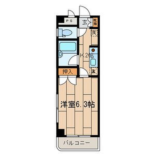 東京都八王子市小比企町(賃貸マンション1K・4階・21.06㎡)の写真 その2