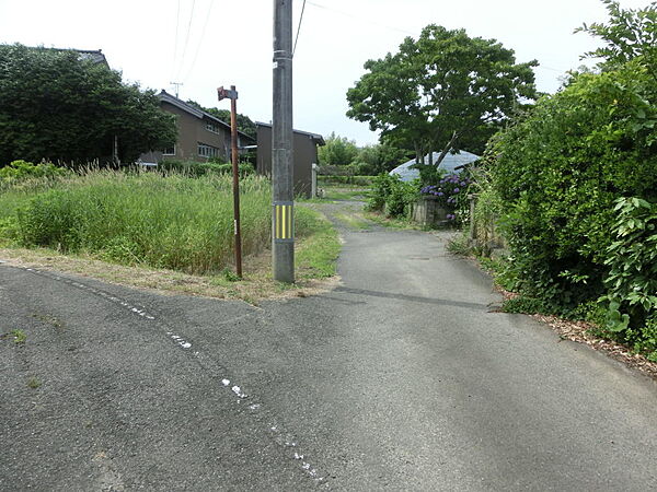 道路　敷地入り口前
