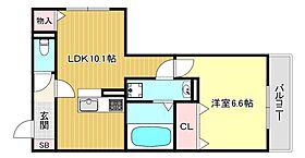 ユーフォリア  ｜ 兵庫県西宮市門戸荘（賃貸アパート1LDK・1階・40.35㎡） その2