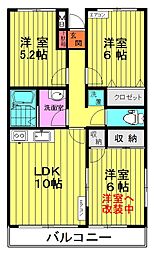 宮崎ビル 3LDKの間取図画像