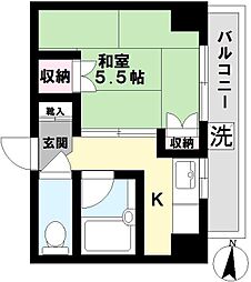 都営三田線 板橋本町駅 徒歩4分の賃貸マンション 4階1Kの間取り