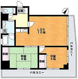 カメリアコート 2LDKの間取図画像