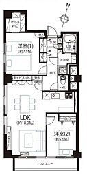 パレス三條 2LDKの間取図画像