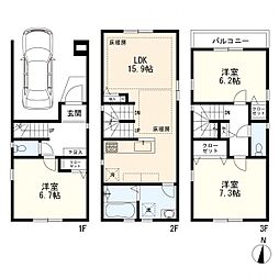 大田区多摩川2丁目　新築一戸建て　B号棟
