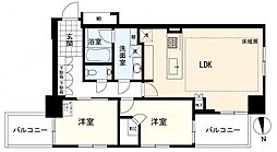 スカイグランデ汐留 2LDKの間取図画像