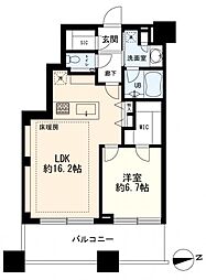 芝浦アイランドケープタワー 1LDKの間取図画像