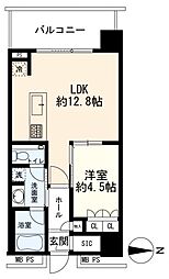 グランドメゾン白金の杜ザ・タワー 1LDKの間取図画像