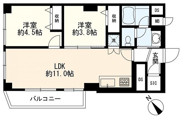 間取図　2LDK