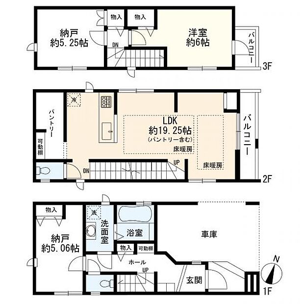 C号棟 1LDK+2S