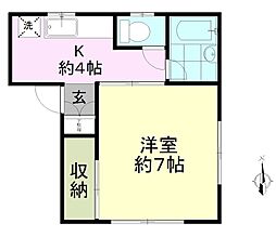 SAMAXMIMURA 1Kの間取図画像