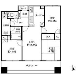 サンワプラザ大手前通 3LDKの間取図画像