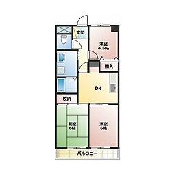 ペレンゼ原 3DKの間取図画像