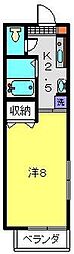 グランシード日吉 1Kの間取図画像