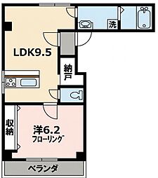 コーポ代田 1SLDKの間取図画像