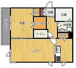 シャーメゾン新石切 1LDKの間取図画像