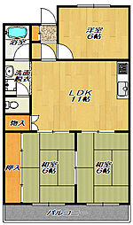 ナカノハイツ 3LDKの間取図画像