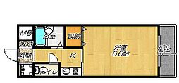 グランドハウス大野 1Kの間取図画像