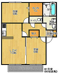 プリマベーラ 2階2LDKの間取り